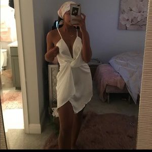 Misguided satin cocktail dress